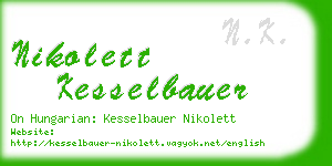 nikolett kesselbauer business card